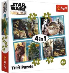 Trefl Puzzle Trefl 4 in 1 Star Wars, The Mandalorian, 35/48/54/70 piese Puzzle