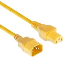 ACT Захранващ кабел ACT, C14 - C15, 2m, Жълт (AK5311) - xtreme