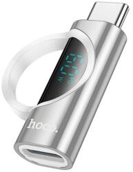 hoco. UA32A adapter (Lightning aljzat - Type-C, adatátvitel és töltés, LED kijelző) EZÜST UA32A_S (UA32A_S)