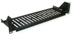 VALUE Polc 19" fix 485 x 150mm, max 15kg, 2U, fekete 26.99. 0404-5 (26.99.0404-5)