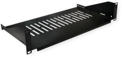 VALUE Polc 19" fix 485 x 250mm, max 15kg, 2U, fekete 26.99. 0405-5 (26.99.0405-5)