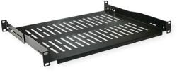 VALUE Polc 19" fix 485 x 350mm, max 25kg, 1U, fekete 26.99. 0402-5 (26.99.0402-5)