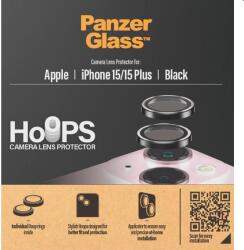 Panzer Védőtok a fényképezőgép lencséjére Hoops Apple iPhone 15/15 Plus számára, fekete (1138)