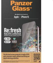 Panzer Re: fresh UWF védőüveg applikátorral Apple iPhone 15 számára, fekete (2821)