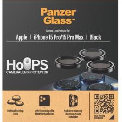 Panzer Védőtok a fényképezőgép lencséjére Hoops Apple iPhone 15 Pro/15 Pro Max számára, fekete (1139)