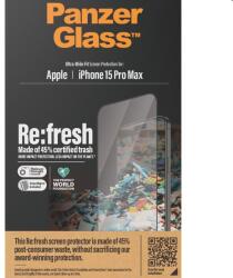 Panzer Re: fresh UWF védőüveg applikátorral Apple iPhone 15 Pro Max számára, fekete (2824)