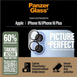 Panzer lencsevédő Hoops Apple iPhone 16/16 Plus, fekete (1279)