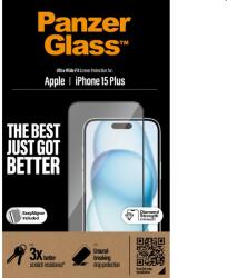 Panzer UWF védőüveg applikátorral Apple iPhone 15 Plus számára, fekete (2811)