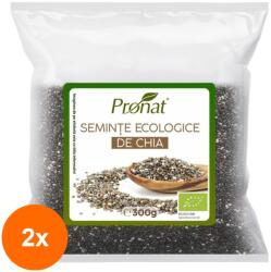 Pronat Foil Pack Set 2 x Seminte de Chia BIO, 300 g, Pronat