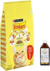 Friskies PURINA Friskies Marhahús és csirke vegyes macskaeledel zöldségekkel 10kg + Lab-V lazacolaj 100% Minden korú kutyáknak és macskáknak 500ml hidegen sajtolt 500ml