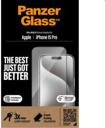 Panzer UWF védőüveg applikátorral Apple iPhone 15 Pro számára, fekete (2810)