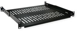 VALUE Polc 19" fix 485 x 400mm, max 25kg, 1U, fekete 26.99. 0403-5 (26.99.0403-5)
