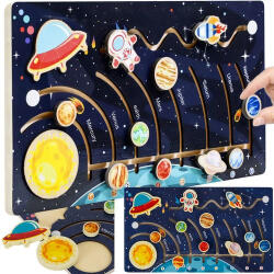 Kruzzel Fából készült puzzle Naprendszer 24763