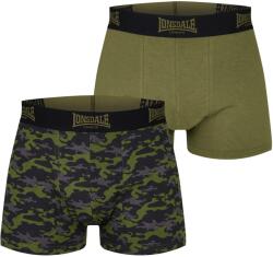 Lonsdale Мъжки боксерки Lonsdale Lonsdale Trunk Shorts 2 Pack Mens - Camo/Khaki