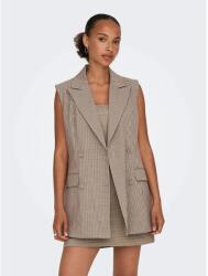 ONLY Елек Only Molly waistcoat - Beige (Pumice Stone / Checks Mix)