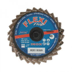 Norton Speedlok Flexi-Flap X-Treme R828 TR lamellás csiszolókorong Ø50mm P40, 10 db/csomag (CT280889) - praktikuskft