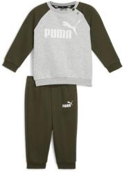 PUMA Minicats Ess Raglan set - Green / Grey (Dark Olive)
