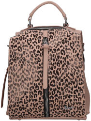 Karen Fedele drapp rostbőr női hátizsák/válltáska (D-408-drapp-drapp-leopard)