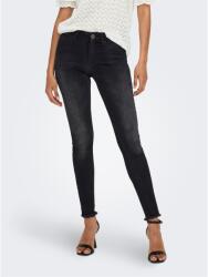 Only Дънки Only Women's Raw Hem Skinny Jeans - Black