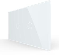 LIVOLO Intrerupator Simplu + Simplu cu Touch LIVOLO cu Rama Din Sticla, Standard Italian, 4M
