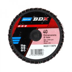 Norton Speedlok BDX R766 TR lamellás csiszolókorong Ø75mm P40, 10 db/csomag (CT219979)