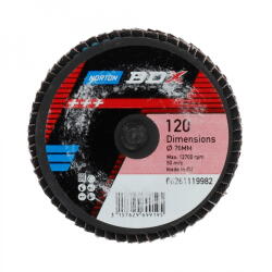 Norton Speedlok BDX R766 TR lamellás csiszolókorong Ø75mm P120, 10 db/csomag (CT219982)