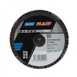 Norton Speedlok Blaze R980P TR lamellás csiszolókorong Ø75mm P80, 10 db/csomag (CT220117)