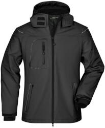 James & Nicholson (Daiber) Férfi téli softshell kabát JN1000 - Fekete | 4XL (1-JN1000-1782972060-953)