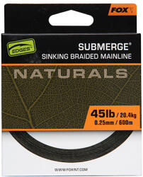 FOX Submerge Naturals Braid Sinking Braided Mainline 600 Méter 0, 25 Mm - Fonott Süllyedő Főzsinór (cbl027)