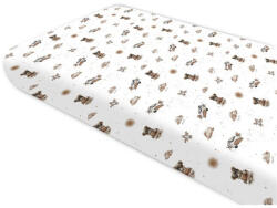  Baby Shop 60*120 cm pamut, gumis lepedő - bézs maci