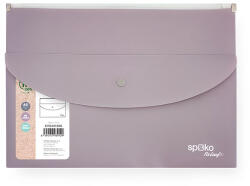 SPOKO Irattasak SPOKO ReLeaf PP A/5 cipzáras és DL patentos SoftTouch lila (S110451306) - papir-bolt