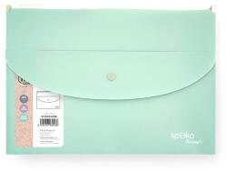 SPOKO Irattasak SPOKO ReLeaf PP A/5 cipzáras és DL patentos SoftTouch menta zöld (S110451406) - papir-bolt