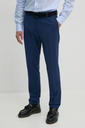 HUGO BOSS gyapjú nadrág testhezálló, 50482735 - kék 52