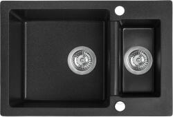 Laveo CELIA 1, 5 medencés szemcsés fekete mosogató (SBC_730T) (SRC_730T) - mosibolt