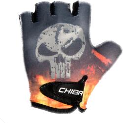 Chiba Cool Kids SKULL gyerek kerékpáros kesztyű S