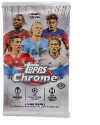 Topps 2023-24 Topps Chrome UEFA Club Competitions Soccer HOBBY pack - focis kártya csomag
