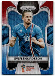 Panini 2018 Panini Prizm World Cup Prizms Red and Blue Wave #100 Gylfi Sigurdsson