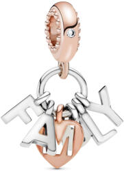 PANDORA Kéttónusú Family függő charm