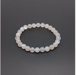 R. M. ékszer Holdkő fehér szivárvány golyó karkötő 7-8mm (058985)