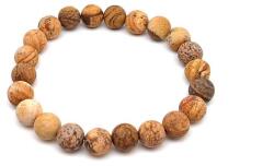 R. M. ékszer Jáspis kép matt golyó karkötő 8-8, 5mm (058467)