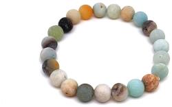 R. M. ékszer Amazonit kínai matt golyó karkötő 8mm (058461)