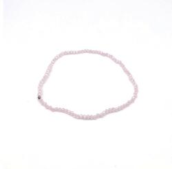 R. M. ékszer Cirkon fazettált vil rózsaszín golyó karkötő 2mm (058234)