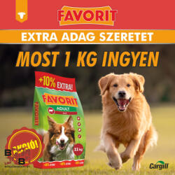 Favorit száraz kutyaeledel marhás 10+1 kg (99121)