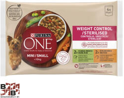 Nestlé Purina Purina ONE MINI Weight Control/Steril nedves kutyaeledel pulykával és csirkével 340 g (100056125)