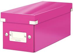 Leitz Cutie pentru 30/60 CD-uri cu carcasa Jewel/Slim, LEITZ Click & Store, carton laminat - roz (L-60410023)