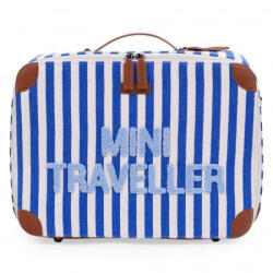 Childhome Valiza pentru copii Childhome Mini Traveller Albastru Alb (CH-CWSCKSTBL) - caruciorcopii
