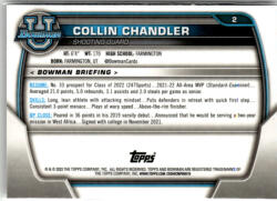 Topps 2022-23 Bowman Chrome University #2 Collin Chandler
