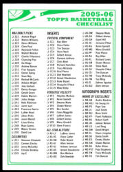 Topps 2005-2006 Topps #CL-2 Chechlist