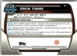 Topps 2022-23 Bowman Chrome University #61 Drew Timme