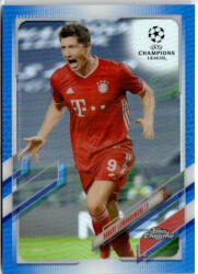 Topps 2020 Topps Chrome UEFA Champions League Blue Refractor #50 Robert Lewandowski 093/150